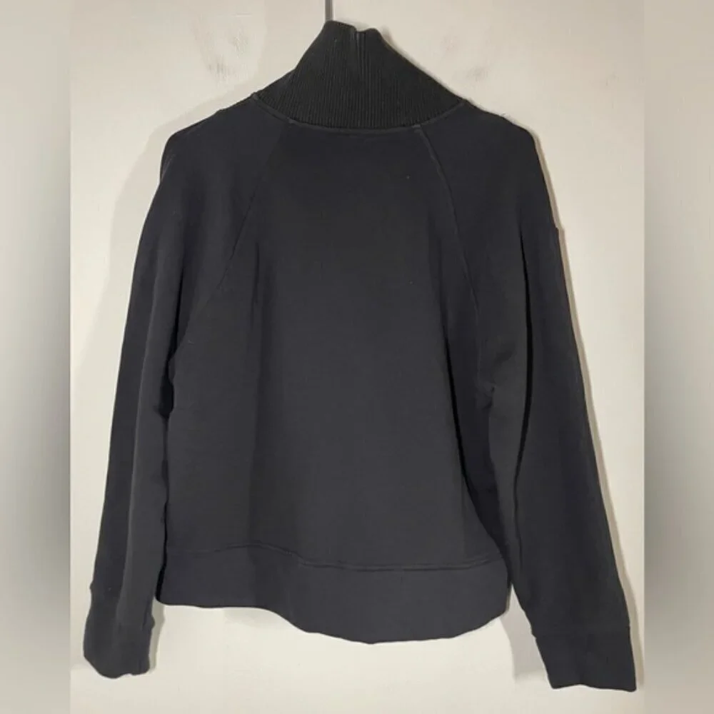 ATHLETA BLACK RETROPLUSH REVIVE HALF ZIP SWEATSHIRT SIZE M - Picture 5 of 9